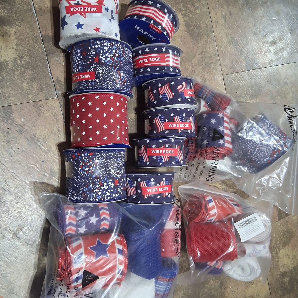 Patriotic Star and Stripe Ribbon Set